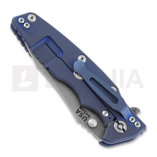 Hinderer 3.5 Eklipse S45VN Spearpoint Battle Blue sulankstomas peilis, Blue/Black
