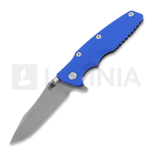 Saliekams nazis Hinderer Eklipse 3.5" Spearpoint Tri-Way Battle Blue Blue G10