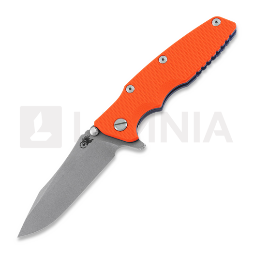 Hinderer Eklipse 3.5" Spearpoint Tri-Way Battle Blue Orange G10 kääntöveitsi
