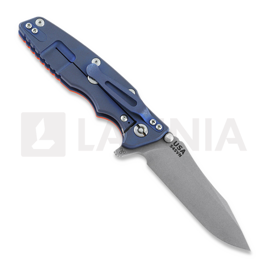 Coltello pieghevole Hinderer Eklipse 3.5" Spearpoint Tri-Way Battle Blue Orange G10