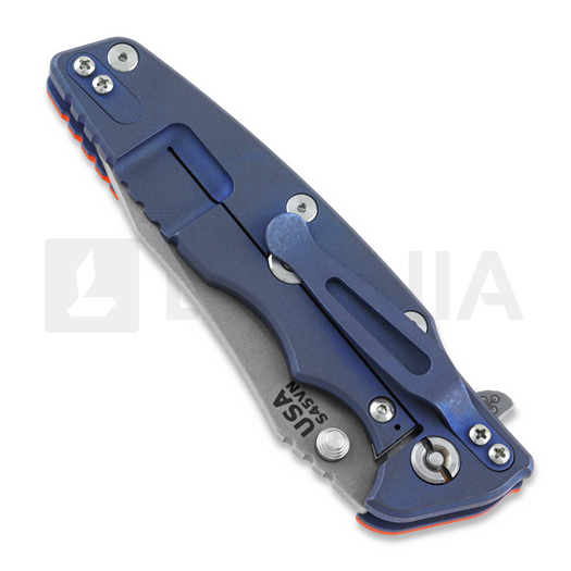 Hinderer Eklipse 3.5" Spearpoint Tri-Way Battle Blue Orange G10 sulankstomas peilis
