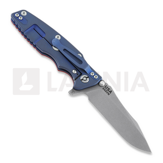 Coltello pieghevole Hinderer Eklipse 3.5" Spearpoint Tri-Way Battle Blue Red G10