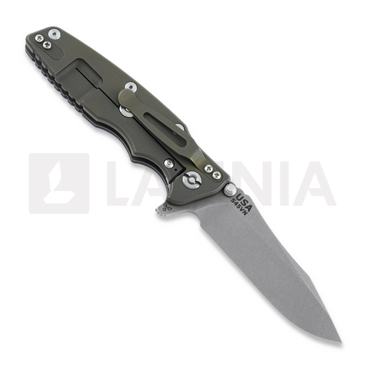 Hinderer Eklipse 3.5" Spearpoint Tri-Way Battle Bronze Blue/Black G10 sulankstomas peilis