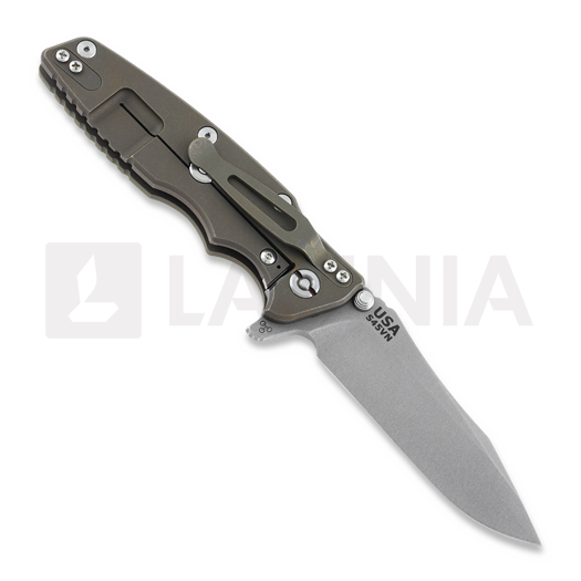 Hinderer Eklipse 3.5" Spearpoint Tri-Way Battle Bronze OD Green G10 sulankstomas peilis