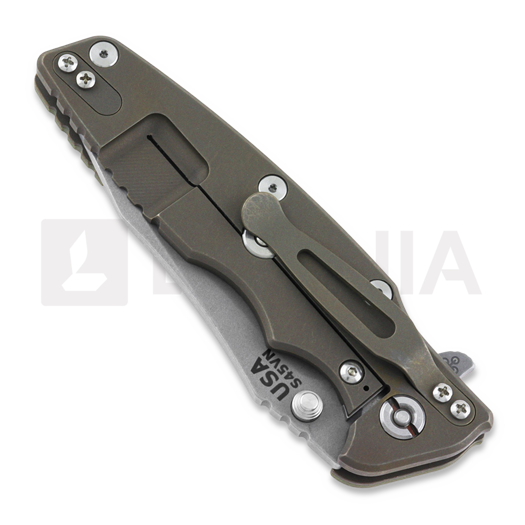 Hinderer Eklipse 3.5" Spearpoint Tri-Way Battle Bronze OD Green G10 sulankstomas peilis