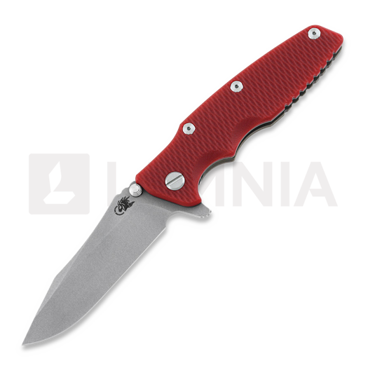 Saliekams nazis Hinderer 3.5 Eklipse S45VN Spearpoint Battle Bronze, sarkans