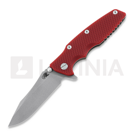 Hinderer 3.5 Eklipse S45VN Spearpoint Battle Bronze 접이식 나이프, 빨강