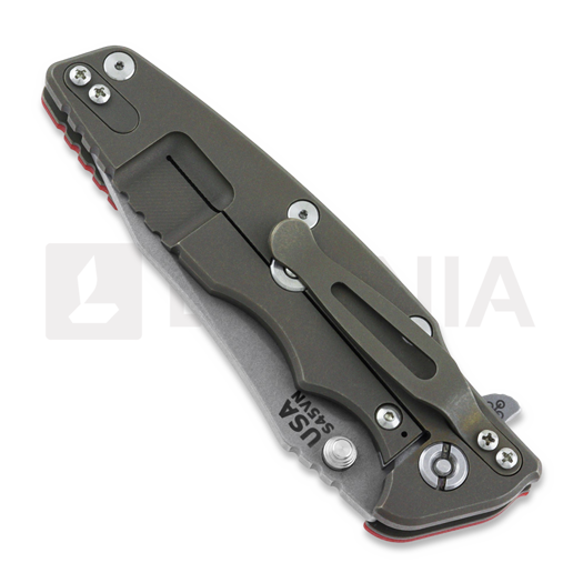 Coltello pieghevole Hinderer 3.5 Eklipse S45VN Spearpoint Battle Bronze, rosso