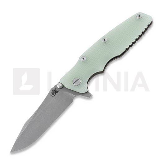 Hinderer Eklipse 3.5" Spearpoint Tri-Way Battle Bronze Translucent Green G10 kääntöveitsi