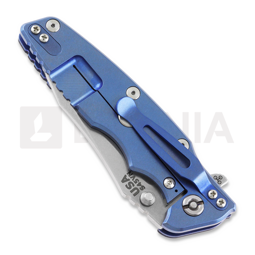 Hinderer 3.5 Eklipse S45VN Spearpoint Stonewash Blue folding knife, blue/black