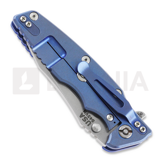 Hinderer 3.5 Eklipse S45VN Spearpoint Stonewash Blue folding knife, blue