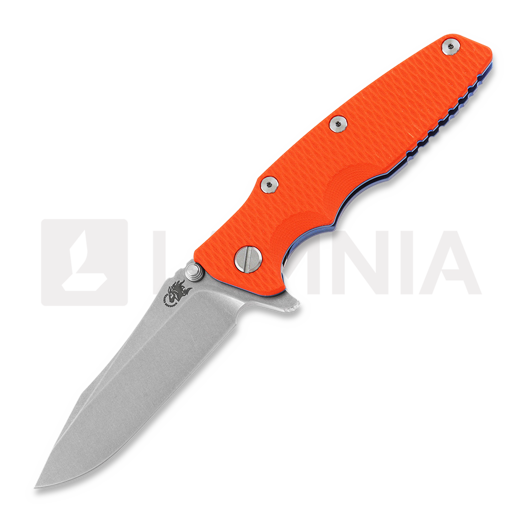 Hinderer Eklipse 3.5" Spearpoint Tri-Way Stonewash Blue/Orange G10 foldekniv