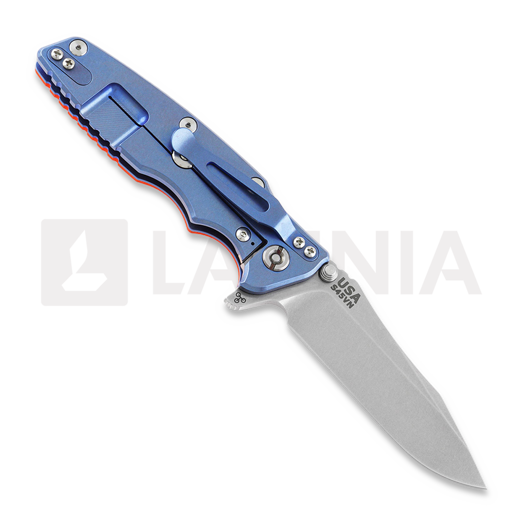 Hinderer Eklipse 3.5" Spearpoint Tri-Way Stonewash Blue/Orange G10 sulankstomas peilis