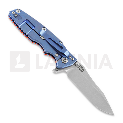 Coltello pieghevole Hinderer Eklipse 3.5" Spearpoint Tri-Way Stonewash Blue/Orange G10