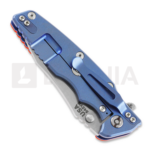 Hinderer Eklipse 3.5" Spearpoint Tri-Way Stonewash Blue/Orange G10 sulankstomas peilis