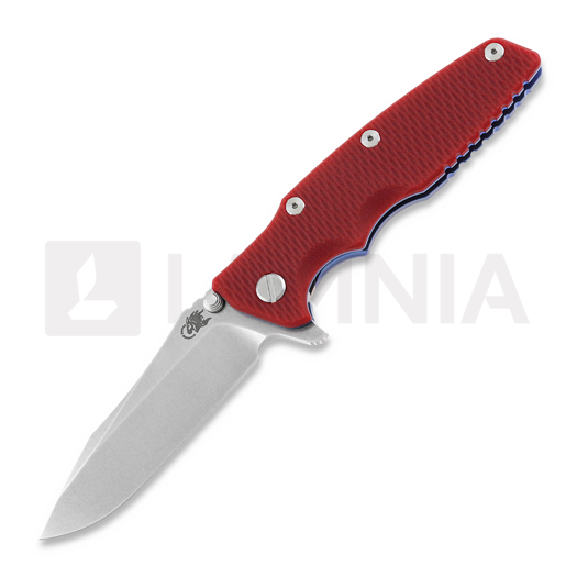 Складной нож Hinderer Eklipse 3.5" Spearpoint Tri-Way Stonewash Blue/Red G10