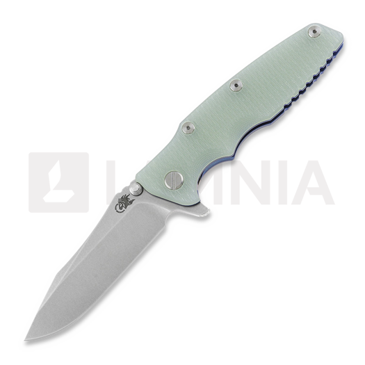 Hinderer Eklipse 3.5" Spearpoint Tri-Way Stonewash Blue Translucent Green G10 vouwmes