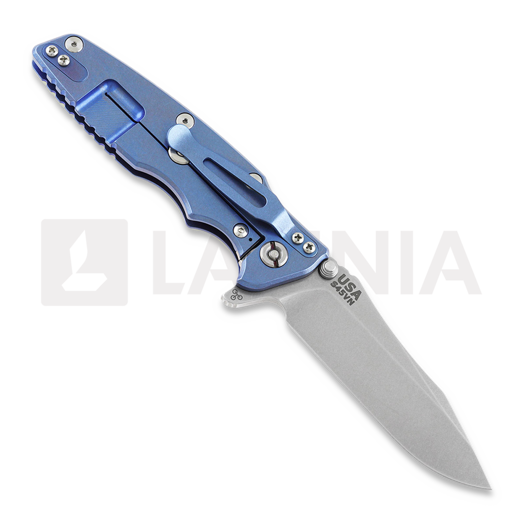 Hinderer Eklipse 3.5" Spearpoint Tri-Way Stonewash Blue Translucent Green G10 sulankstomas peilis