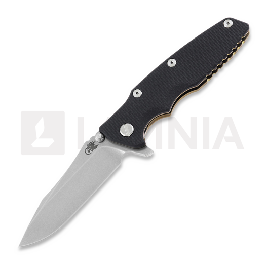 Hinderer 3.5 Eklipse S45VN Spearpoint Stonewash Bronze 접이식 나이프, 검정