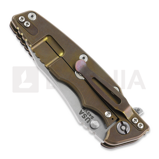 Hinderer 3.5 Eklipse S45VN Spearpoint Stonewash Bronze folding knife, black