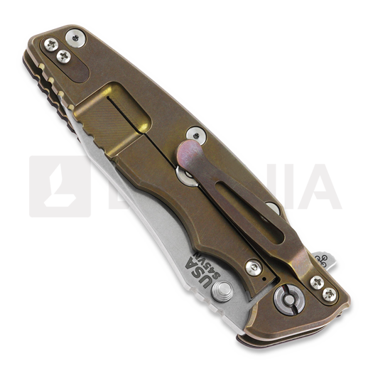 Hinderer 3.5 Eklipse S45VN Spearpoint Stonewash Bronze sulankstomas peilis, juoda