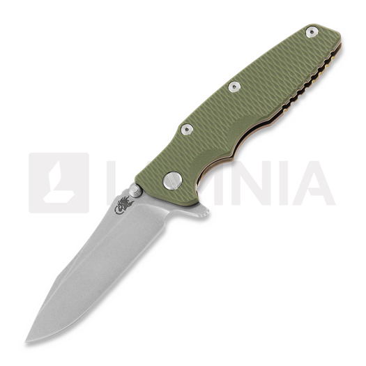 Briceag Hinderer Eklipse 3.5" Spearpoint Tri-Way Stonewash Bronze OD Green G10