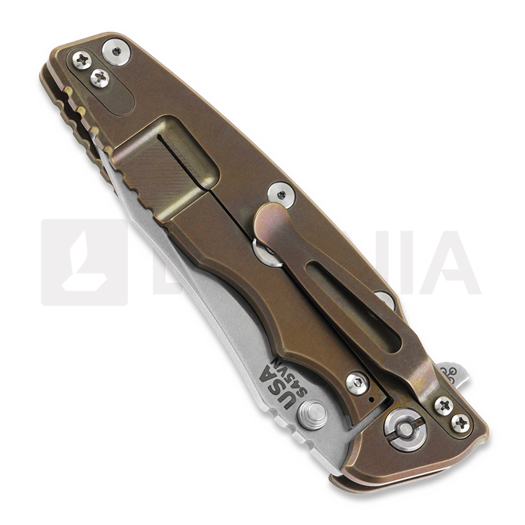 Hinderer Eklipse 3.5" Spearpoint Tri-Way Stonewash Bronze OD Green G10 foldekniv