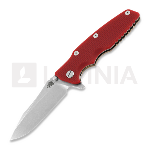 Складний ніж Hinderer 3.5 Eklipse S45VN Spearpoint Stonewash Bronze, червоний