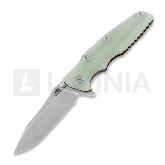 Hinderer Eklipse 3.5" Spearpoint Tri-Way Stonewash Bronze Translucent Green G10 접이식 나이프