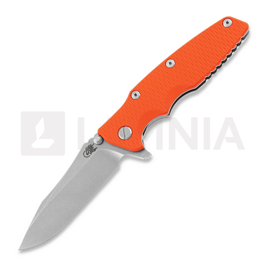 Hinderer Eklipse 3.5" Spearpoint Tri-Way Stonewash Orange G10 folding knife