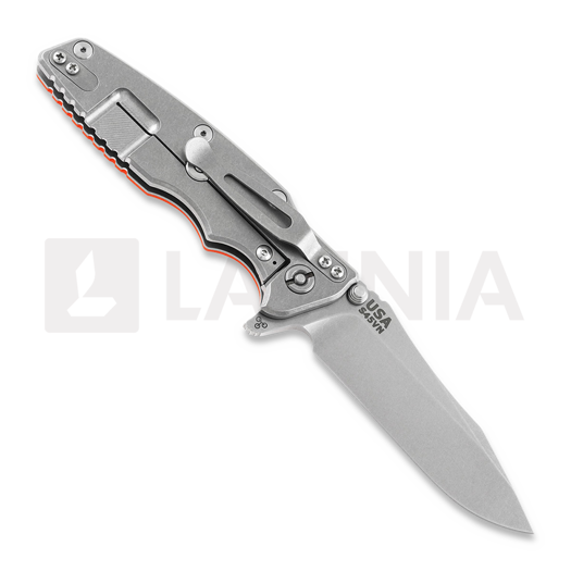 Coltello pieghevole Hinderer Eklipse 3.5" Spearpoint Tri-Way Stonewash Orange G10
