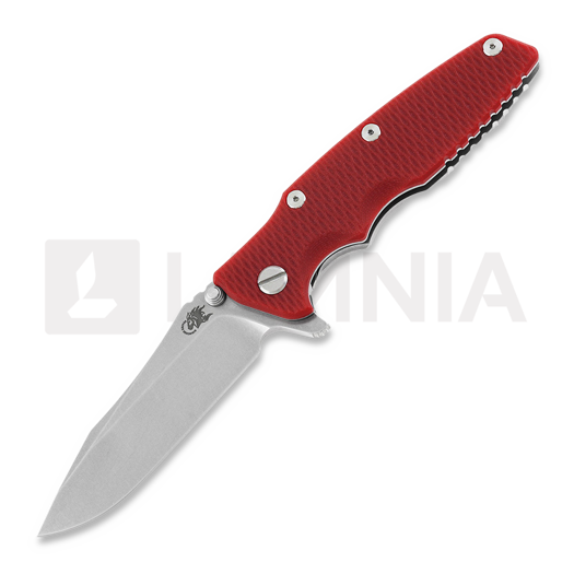 Hinderer Eklipse 3.5 Spearpoint 접이식 나이프, S45VN Stonewash, 빨강