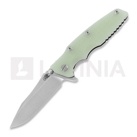 Складной нож Hinderer Eklipse 3.5" Spearpoint Tri-Way Stonewash Translucent Green G10