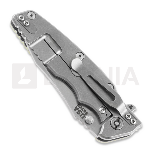 Coltello pieghevole Hinderer Eklipse 3.5" Spearpoint Tri-Way Stonewash Translucent Green G10
