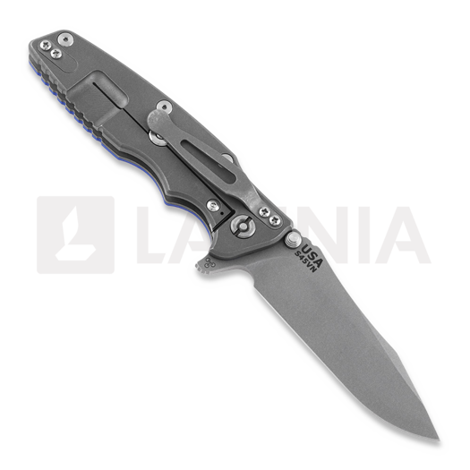 Coltello pieghevole Hinderer Eklipse 3.5 Spearpoint, S45VN Working Finish, blu
