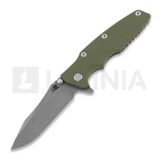 Hinderer Eklipse 3.5 Spearpoint sulankstomas peilis, S45VN Working Finish, žalia