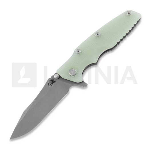Skladací nôž Hinderer 3.5 Eklipse S45VN Spearpoint Working Finish, translucent green