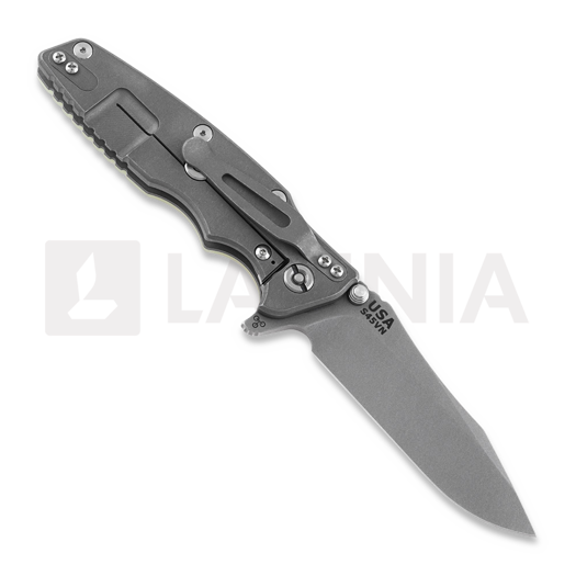 Hinderer 3.5 Eklipse S45VN Spearpoint Working Finish sulankstomas peilis, translucent green