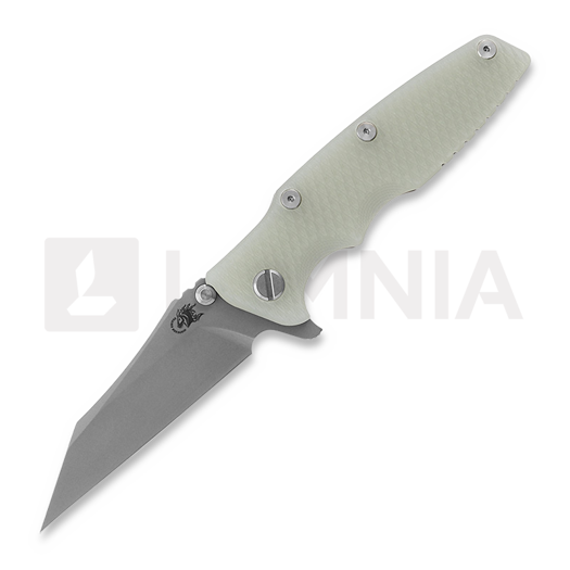 Hinderer Eklipse 3.5" Wharncliffe Tri-Way Battle Bronze Translucent Green G10 foldekniv
