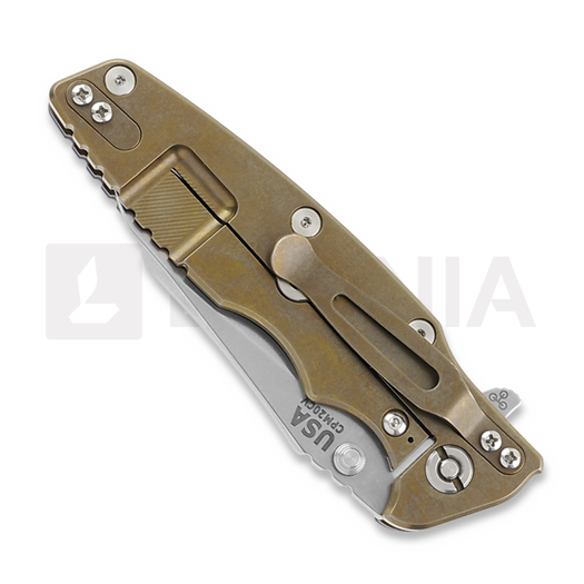 Hinderer Eklipse 3.5" Wharncliffe Tri-Way Stonewash Bronze Orange G10 folding knife