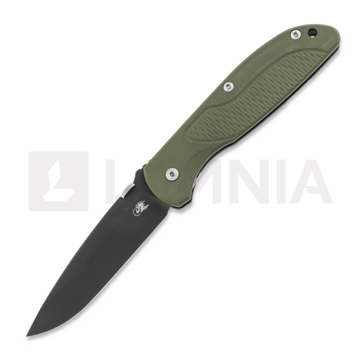 Skladací nôž Hinderer Firetac Spanto Tri-Way Battle Black, OD Green G10
