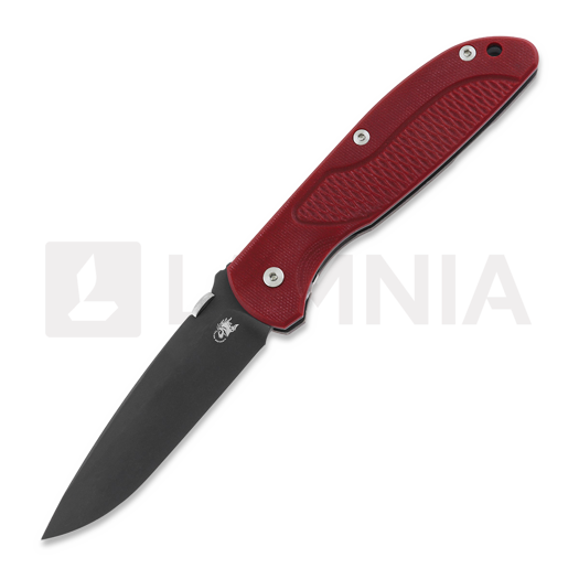 Hinderer Firetac Spanto Tri-Way Battle Black sklopivi nož, Red G10