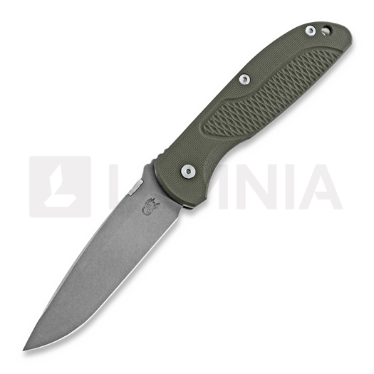 Skladací nôž Hinderer Firetac Spanto, working finish, zelená
