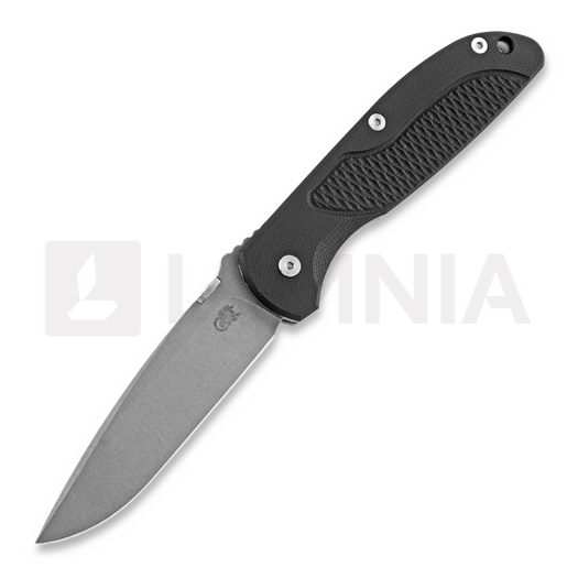 Hinderer Firetac Spearpoint kääntöveitsi, working finish, musta