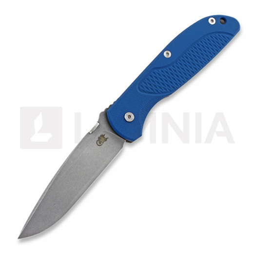 Briceag Hinderer Firetac Spearpoint, working finish, albastru