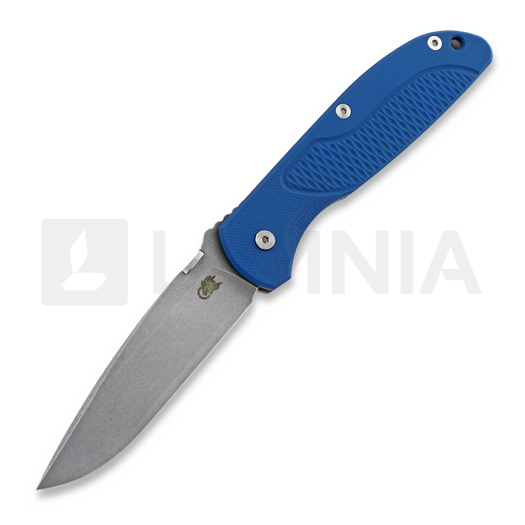 Складной нож Hinderer Firetac Spearpoint, working finish, синий