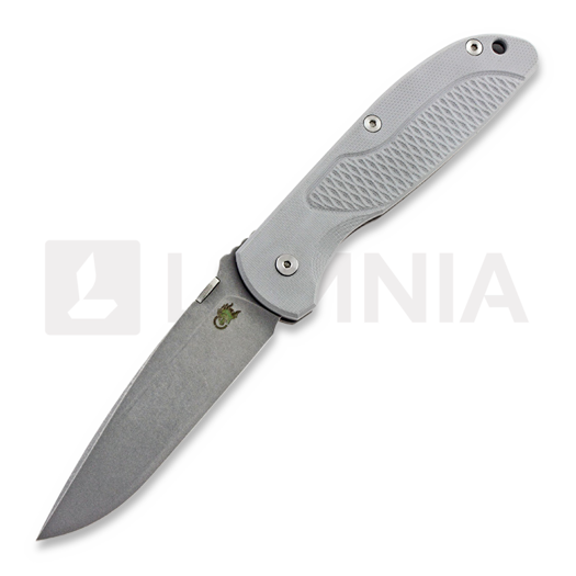 Nóż składany Hinderer Firetac Spearpoint, working finish, szara