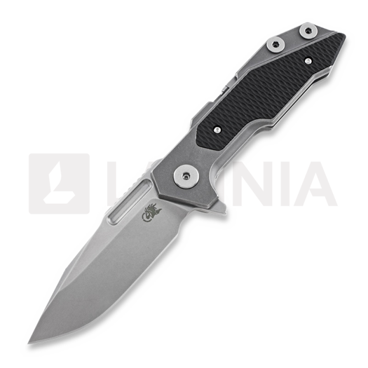 มีดพับ Hinderer Full Track Tri-Way Spearpoint, stonewash, ดำ