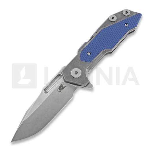 Nóż składany Hinderer Full Track Tri-Way Spearpoint, stonewash, niebieska