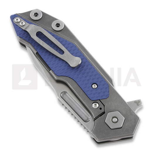 Hinderer Full Track Tri-Way Spearpoint folding knife, stonewash, blue